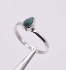 925 Solid Sterling Silver Blue Turquoise Ring -5.5 us I016