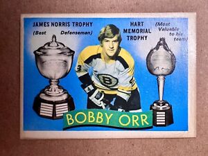 1971-72 O-Pee-Chee BOBBY ORR Bruins Double Trophy Winner Vintage Hockey Card 245