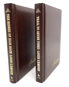 2 Vtg Louis L'Amour Hopalong Cassidy Book Riders of High Rock +1 Leatherette  HB - Imagen 1 de 11