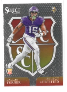 2024 Panini Select - Select Certified Rookies Dallas Turner #11 (RC) - Picture 1 of 3