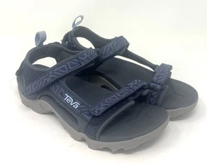 Teva Unisex Kinder Jugend Kinder Größe 4 Tanza Sport Sandale Grau Blau - Bild 1 von 6