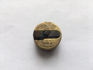 VINTAGE M+R 0602 GERMAN MADE TWO SIZE BRASS PENCIL SHARPENER - Picture 1 of 5
