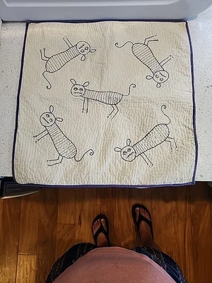 Funda Almohada The Conran Shop Algodón Monster Dog Azul Blanco Foto 1 de 4