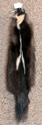 Piel de piel artesanal de cuero suave curtida fresca Wild Skunk bonitas rayas blancas n.º 2 Foto 1 de 4