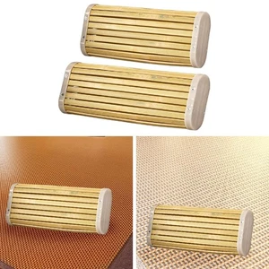 Bamboo Headrest Pillow Sauna Neck Rest Sauna Supplies SPA Portable Cervical - Picture 1 of 15