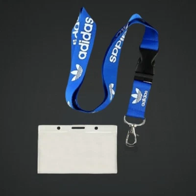 Llavero Cordón Azul y Blanco con Porta Insignia de Identificación Foto 1 de 3