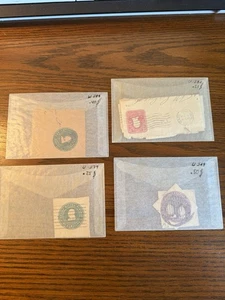 Großes Lot von ca. 372 US gebrauchten gestempelten geschnittenen Umschlägen Quadraten - Bild 1 von 6