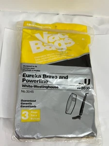 Home Care Vac Bags Eureka Bravo and Powerline Style U Vacuum bags 3 pk - Picture 1 of 6