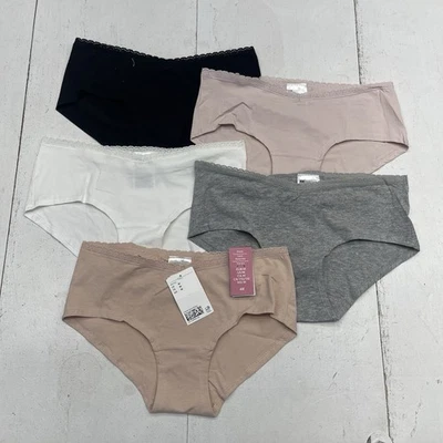 Paquete de 5 ropa interior de maternidad hipster con ribete de encaje para mujer talla mediana de H&M Mama nuevo Foto 1 de 4