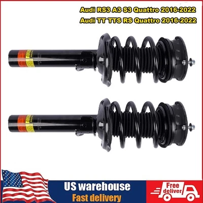 2PCS Front Shock Struts Assembly Magnetic For Audi A3 S3 RS3 TT TTS 8V0413029 - Image 1 of 4