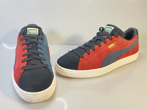 Sneakers uomo PUMA scamosciate classiche 21 taglia 9 5 rosso urbano blu lapislazzuli 374915 33 usate in ottime condizioni