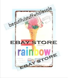 1953 Sealtest Rainbow Ice Cream metal tin sign home decor and accessories - Picture 1 of 4