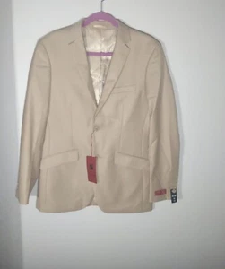 Renoir Men's Tan Suit Jacket 2 Button Notch Lapel Size R38 Slim - Picture 1 of 7