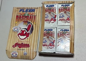 Fleer Baseball Cleveland Indians 1996 paquete sellado logotipo de Chief Wahoo - Imagen 1 de 2