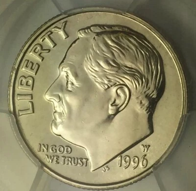 AWESOME 1996 W Roosevelt Dime PCGS MS67FB - Image 1 of 4