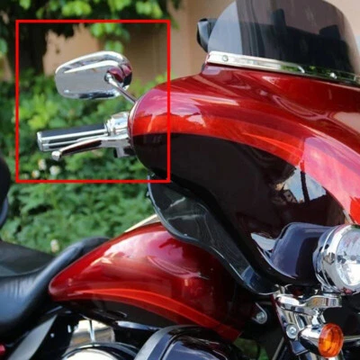 Pair Chrome Touring Mirrors For Harley Davidson CVO Electra Glide / Street Glide - Image 1 of 4