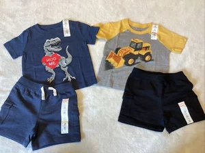 Bulldozer Truck Trex Dinosaurier Jungen 12 Monate T-Shirts & Shorts Jumping Beans Neu mit Etikett - Bild 1 von 12