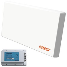 Selfsat Flachantenne H22 D4 digital Quad Sat Anlage 4 Teilnehmer 4K UHD Full HD