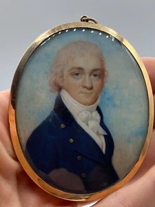 Miniature Portrait of a Man by Henry Jacob Burch Jr. (1763-1834) - Picture 1 of 4