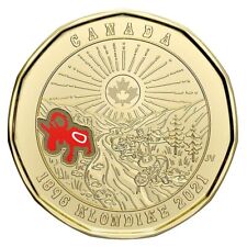 2021 Canada 125th anni of Klondike Gold Rush Colored Loonie