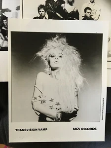Transvision Vamp Wendy James , Set of 3 original vintage press photos + postcard - Picture 1 of 5