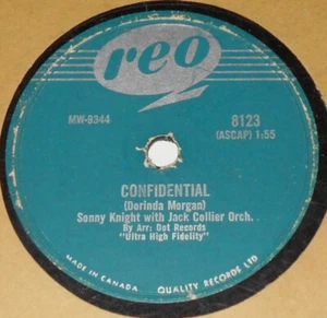 Reo 8123 Sonny Knight Confidential / Jail Bird 78 RPM V+ V+ - Picture 1 of 2