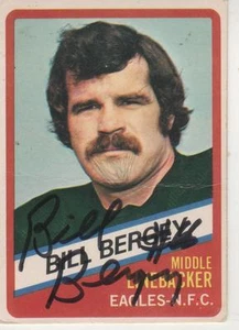 BILL BERGEY FIRMADO 1976 WONDER PAN #17 - ÁGUILAS DE FILADELFIA - Imagen 1 de 1