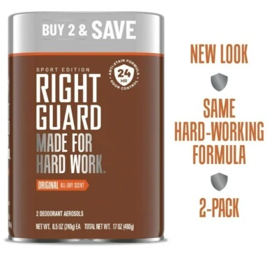 Spray desodorante deportivo Right Guard, frescura duradera (paquete de 2) Foto 1 de 4