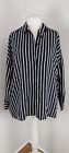 M&S Collection Oversized Striped Long Sleeve Shirt Navy & White UK 20 EU 48 