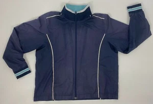 $149 Sag Harbor Womens Blue Full-Zip Stand-Collar Athletic Coat Jacket Petite PL - Picture 1 of 1