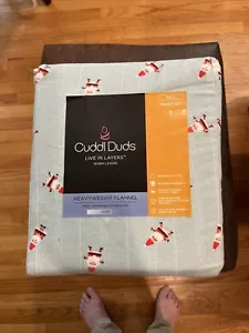 Nuevo Cuddl duds 4 piezas Juego de sábanas de franela COMPLETO de SANTA Claus sábanas de Navidad vacaciones - Imagen 1 de 3