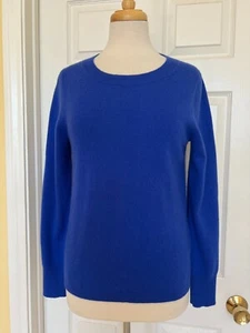 J. CREW blue 100% cashmere sweater size M - Picture 1 of 7