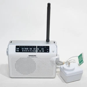 Sangean PR-D6 Compact AM/FM Analogue Radio White Speaker - Tested in VGC! - Picture 1 of 9