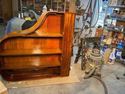 Grand Piano Cabinet Shell, Repurposing piano cabinetry for bookshelf projects Cover