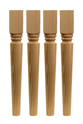 Knotty pine Wood Table island Legs Unfinished dining leg 29" X3 1/2 in  set of 4 Cover