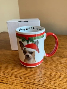 NEW IN BOX 15-oz CHIHUAHUA Christmas Holiday Mug Coffee Cup; Spoiled Rotten Dog - Picture 1 of 5