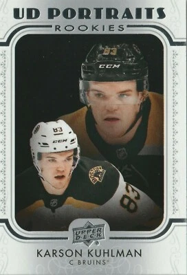 Karson Kuhlman 2019-20 Upper Deck Series 2 UD Rookie Portraits #P-94 Boston  - Image 1 of 2