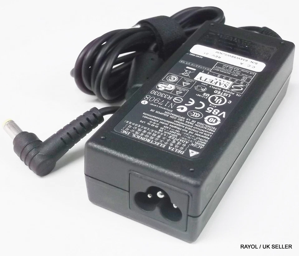 Genuine DELTA AC Adapter 19V 3.42A 65W for PACKARD BELL EasyNotes, ADP-65JH DB - Image 1 of 1