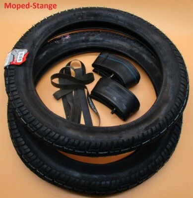 Simson Schwalbe Star S50 S51 S70 S53 Habicht Set 2x Reifen Schlauch  VRM 094 - Bild 1 von 2