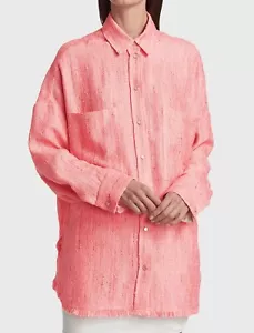 Iro Founda Overshirt TOP JACKET IN Coral Fluro WOMENS SIZE (44) L LARGE NEW - Picture 1 of 5