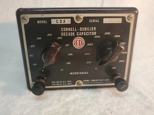 Cornell-Dubilier Model CDA 5 Decade Capacitor for Ham Radio Clean Vintage - Picture 1 of 8
