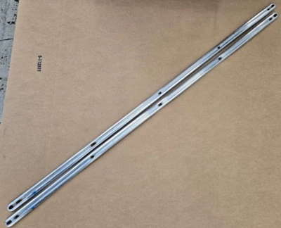 NICE PAIR USED ORIGINAL GENUINE PORSCHE 356B 356C 26 mm WIDE SIDE DECO TRIMS #2 - Image 1 of 4