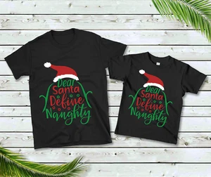 Christmas Family Define Naughty T-shirts Dad Mum Childrens Adult sizes Xmas Day - Picture 1 of 3