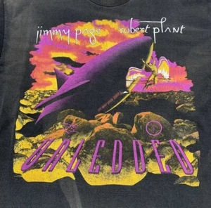 Vintage Jimmy Page and Robert Plant No Quarter Tour 1995 T-Shirt Rare Size XL - Bild 1 von 12