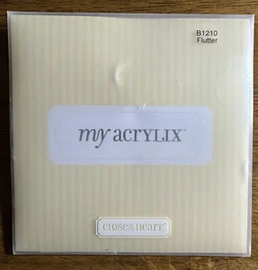 CLOSE TO MY HEART MY ACRYLIX Acrylic Stamp Set - Butterflies B1210 FLUTTER- NIP - Picture 1 of 4