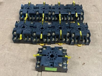 NEW LOT (9) Omron P2CF-11 Connecting Socket Relay Timer Socket 10A 250 11-pin - Image 1 of 4