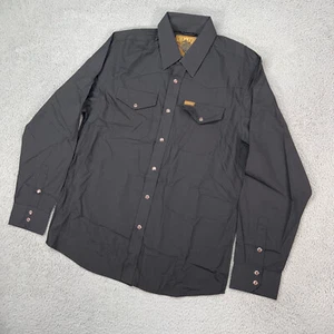 Dixxon Shirt Mens Medium Black Button Snap The Outlaw Lasso Bamboo Western - Picture 1 of 10