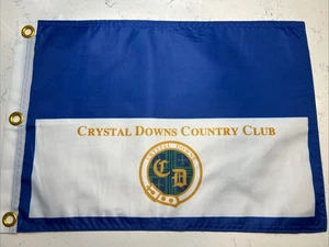 CRYSTAL DOWNS COUNTRY CLUB TIGER WOODS GOLF PIN FLAG WITH GROMMET FREE SHIP - Picture 1 of 2