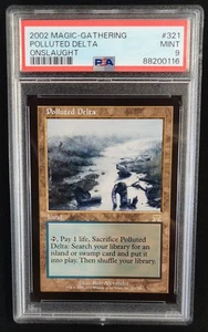 PSA 9 MINT Polluted Delta Onslaught MTG Magic Graded Card - Picture 1 of 2