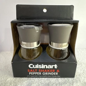 NUEVO Juego de salero y pimienta Cuisinart gris vidrio gris 6 oz cada uno nuevo en caja - Imagen 1 de 8